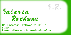 valeria rothman business card